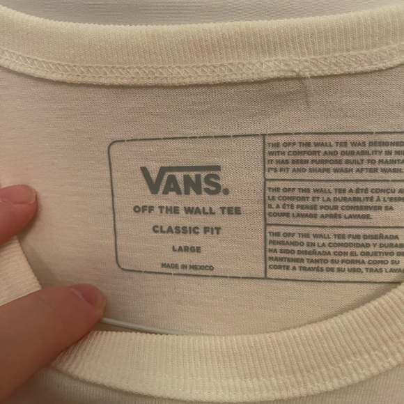 Vans Off The Wall Long Sleeve White Shirt Mens Size Large - Picture 4 of 6